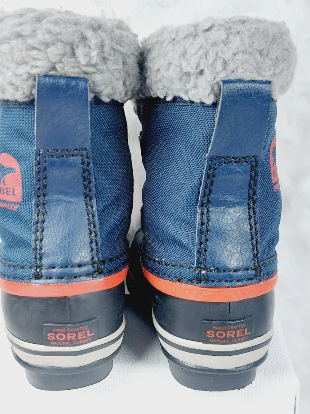 Sorel Boy's Navy Blue Black Yoot Pac Nylon NC1785-464 Snow Winter Boots Size 10